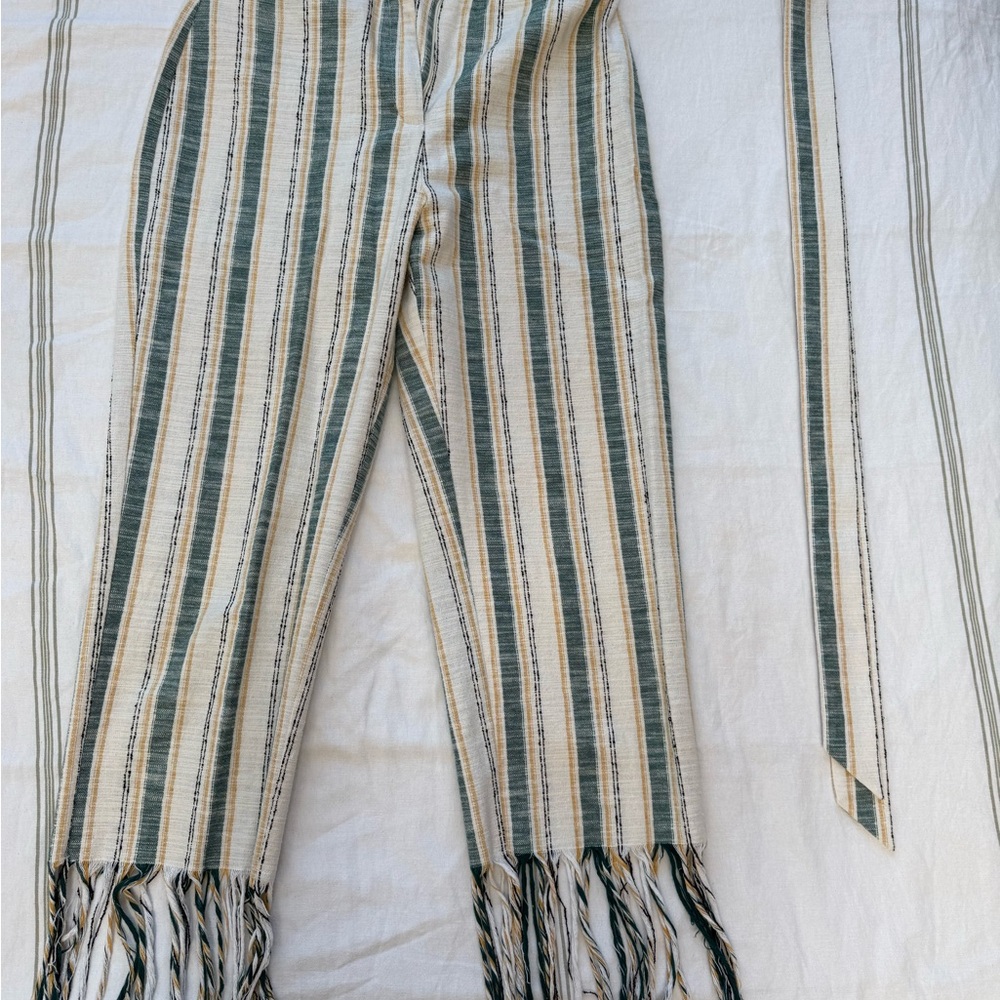 Striped linen summer suit